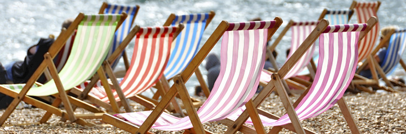 Clywd, Wales. Deck Chairs